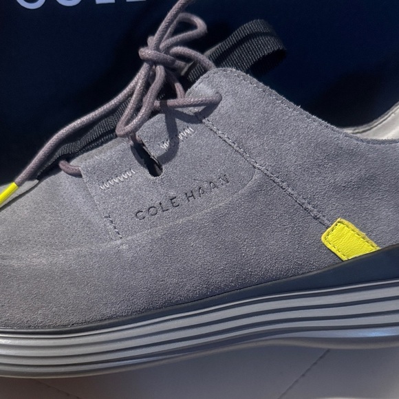 Cole Haan Men's Gray and Yellow Sneakers - Picture 3 of 7